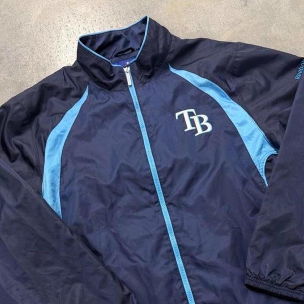 Y2k reebok tampa bay rays zip up windbreaker jacket